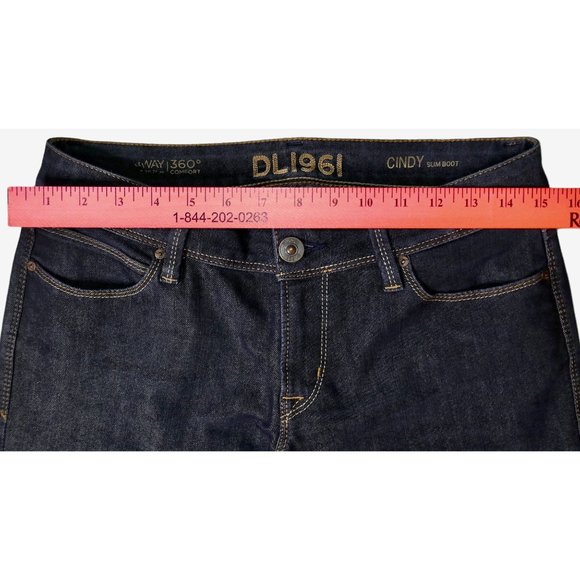 DL1961 Womens Mid Rise Bootcut Slim Boot CINDY Denim Blue Jeans Size 28 EUC - Picture 8 of 12